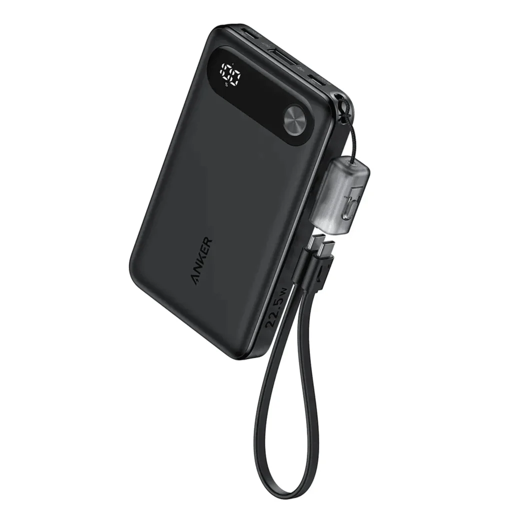 Shop the Anker Power Bank 10,000 mAh (22.5 W) A1257H11 Black at Tekhnia Store Qatar.