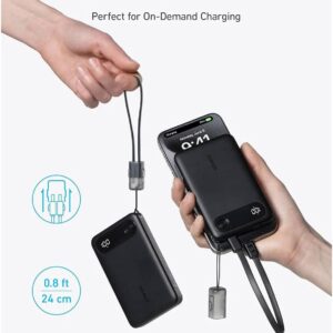 Shop the Anker Power Bank 10,000 mAh (22.5 W) A1257H11 Black at Tekhnia Store Qatar.