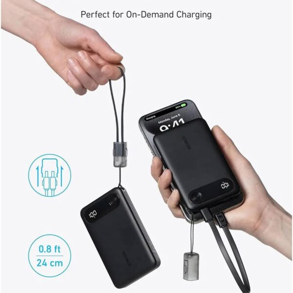 Shop the Anker Power Bank 10,000 mAh (22.5 W) A1257H11 Black at Tekhnia Store Qatar.