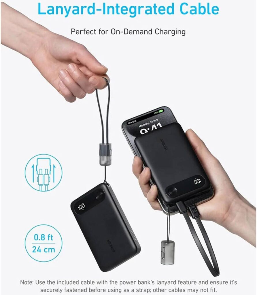 Shop the Anker Power Bank 10,000 mAh (22.5 W) A1257H11 Black at Tekhnia Store Qatar.