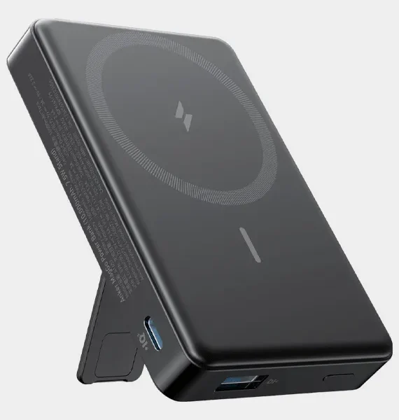 ANKER  MAGGO POWER  BANK  WITH  FOLDABLE  STAND  (10,000MAH,7.5W)-(A1652H11)-BLACK