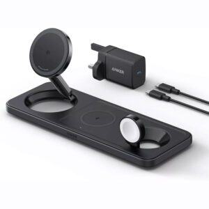 ANKER  MAGGO WIRELESS  CHARGING  STATION  (15W,3  IN  1  PAD)(B25M1211)-BLACK