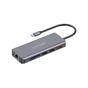 Porodo 9-in-1 HDMI Ethernet USB-C Hub